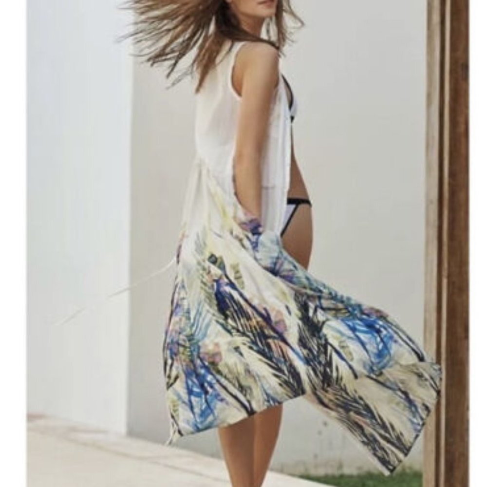 Anthtopologie Mermaid Watercolor Dress - Picture 9 of 10